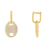 Gold Large Pavé Mariner Charm Huggie Earring - Adina Eden's Jewels