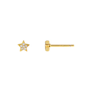 Gold Tiny CZ Star Stud Earring - Adina Eden's Jewels