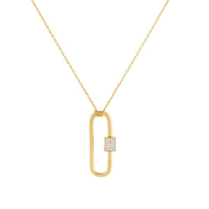 Gold Pavé Toggle Necklace - Adina Eden's Jewels