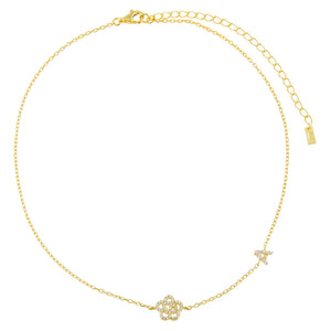  Pavé Rose Initial Choker - Adina Eden's Jewels