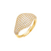 Gold / 3 Colored Pavé Pinky Ring - Adina Eden's Jewels