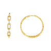 Gold Pavé Open Link Hoop Earring - Adina Eden's Jewels