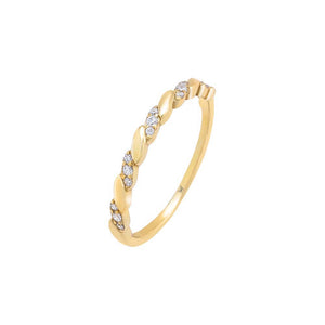 Gold / 5 Pavé/Solid Marquise Shapes Ring - Adina Eden's Jewels