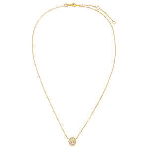  CZ Smiley Face Necklace - Adina Eden's Jewels