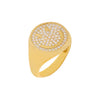 Gold / 6 Pavé Smiley Face Ring - Adina Eden's Jewels