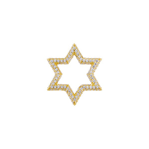 Gold Pavé Open Starburst Charm - Adina Eden's Jewels