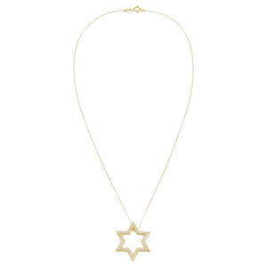  Pavé Open Starburst Charm Necklace - Adina Eden's Jewels
