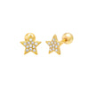 Gold Pavé Star Threaded Ball Stud Earring - Adina Eden's Jewels