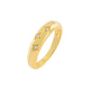 Gold / 6 CZ Starburst Dome Ring - Adina Eden's Jewels