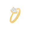 Gold / 6 CZ Dainty Teardrop Ring - Adina Eden's Jewels