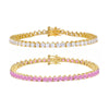 Sapphire Pink The Full Glitz Tennis Bracelet Combo Set - Adina Eden's Jewels