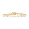 Gold / 4 MM / 6.75" Three Prong Tennis Bracelet - Adina Eden's Jewels