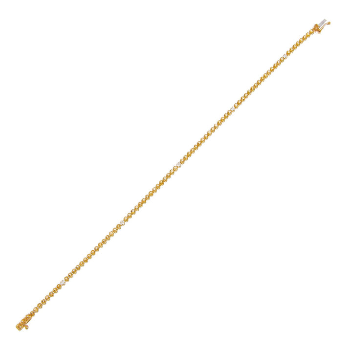 Topaz Yellow Diamond Yellow Sapphire Tennis Bracelet 14K - Adina Eden's Jewels