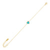 Turquoise CZ Mini Heart Bracelet - Adina Eden's Jewels