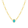 Turquoise Turquoise Round Stone Choker - Adina Eden's Jewels