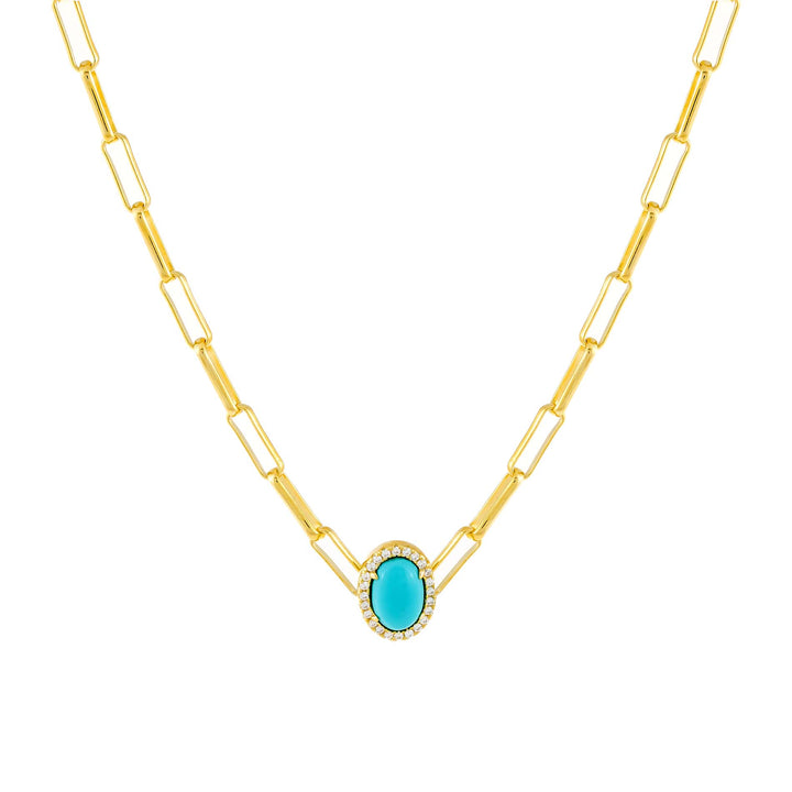 Turquoise Turquoise Round Stone Choker - Adina Eden's Jewels