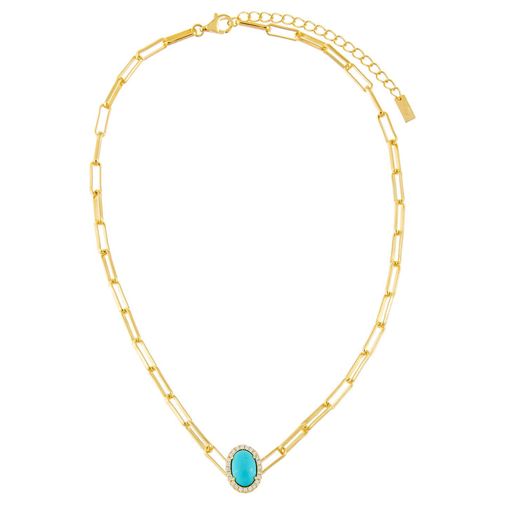  Turquoise Round Stone Choker - Adina Eden's Jewels