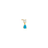 Turquoise / Single Colored Mini Teardrop Shaker Stud Earring - Adina Eden's Jewels