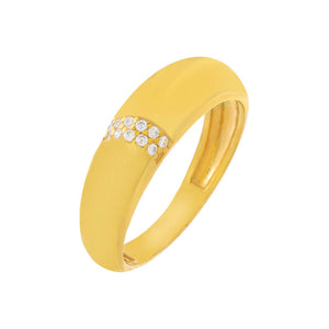 Gold / 7 Pavé Dome Ring - Adina Eden's Jewels