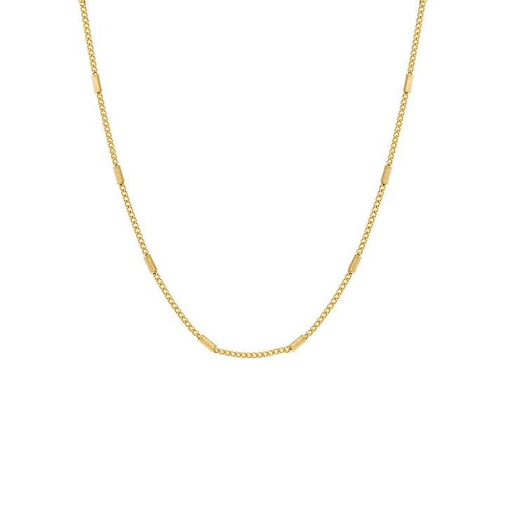Gold / 22" Men's Cylinder Chain Necklace - Adina Eden's Jewels