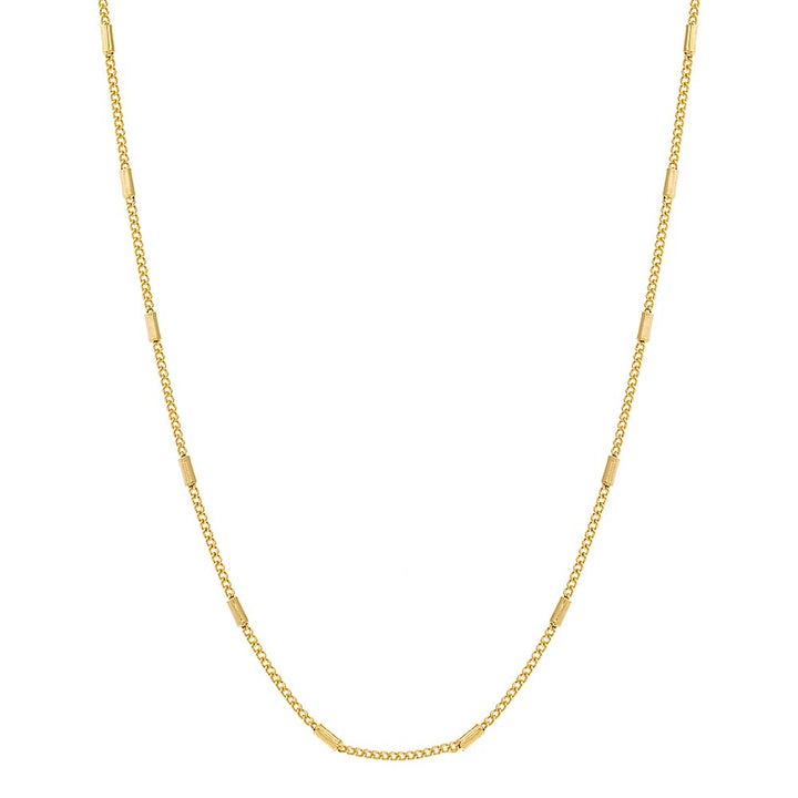 Gold / 24" Men's Cylinder Chain Necklace - Adina Eden's Jewels