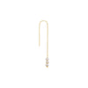Pearl White / Single Pearl Drop Chain Threader Earring - Adina Eden's Jewels