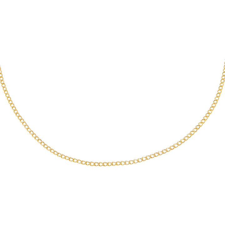 14K Gold / 18" Thin Cuban Chain Necklace 14K - Adina Eden's Jewels