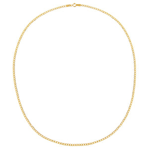  Thin Cuban Chain Necklace 14K - Adina Eden's Jewels