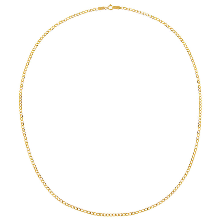  Thin Cuban Chain Necklace 14K - Adina Eden's Jewels