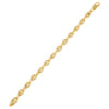 Gold / 4 MM Puff Mariner Link Bracelet - Adina Eden's Jewels