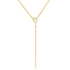 Gold Pavé Clasp Link Lariat Necklace - Adina Eden's Jewels