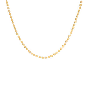 Gold Flat Beaded Necklace - Adina Eden's Jewels