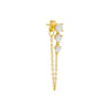 Gold / Single Colored Graduated CZ Chain Stud Earring - Adina Eden's Jewels