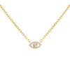 Gold CZ Colored Evil Eye Necklace - Adina Eden's Jewels