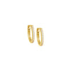 Gold / Pair / 11MM Colored Pavé Huggie Earring - Adina Eden's Jewels
