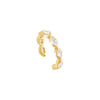 Gold / Single Colored Marquise Bezel Ear Cuff - Adina Eden's Jewels