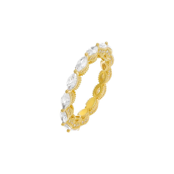 Gold / 6 Colored Marquise Fancy Eternity Band - Adina Eden's Jewels