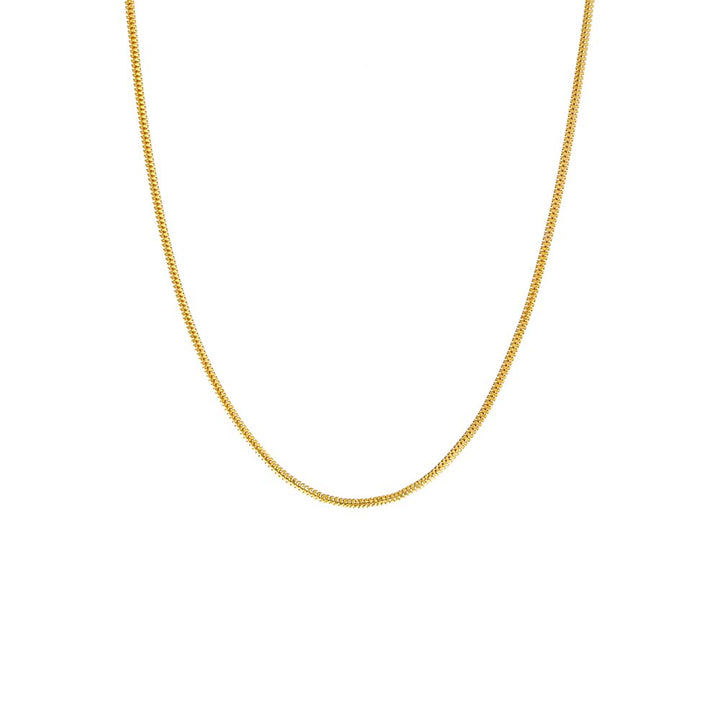 14K Gold / 16" Round Snake Chain Necklace 14K - Adina Eden's Jewels