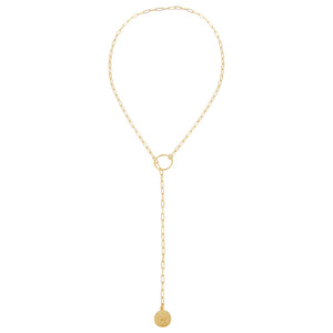  Vintage Coin Toggle Link Lariat - Adina Eden's Jewels