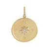 14K Gold Diamond Compass Coin Charm 14K - Adina Eden's Jewels