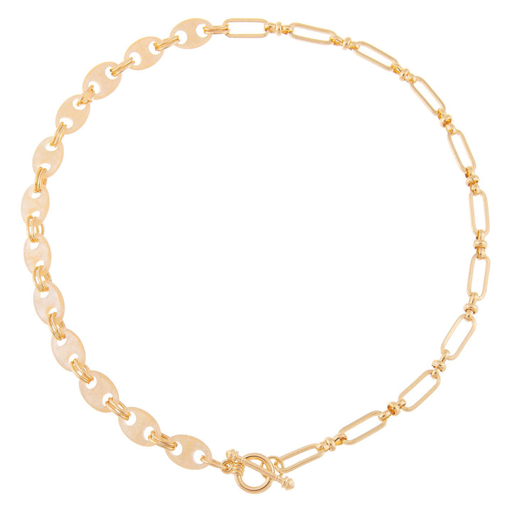  Mariner X Oval Link Toggle Necklace - Adina Eden's Jewels