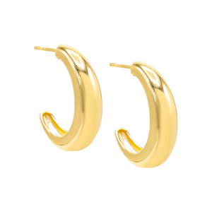 Gold Dome Hoop Earring - Adina Eden's Jewels