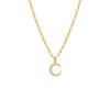 Gold / 16IN Colored Half Circle 3 Prong CZ Necklace - Adina Eden's Jewels