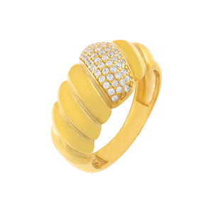Gold / 6 CZ Braided Ring - Adina Eden's Jewels