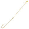 Gold CZ Bezel Cross Bracelet - Adina Eden's Jewels