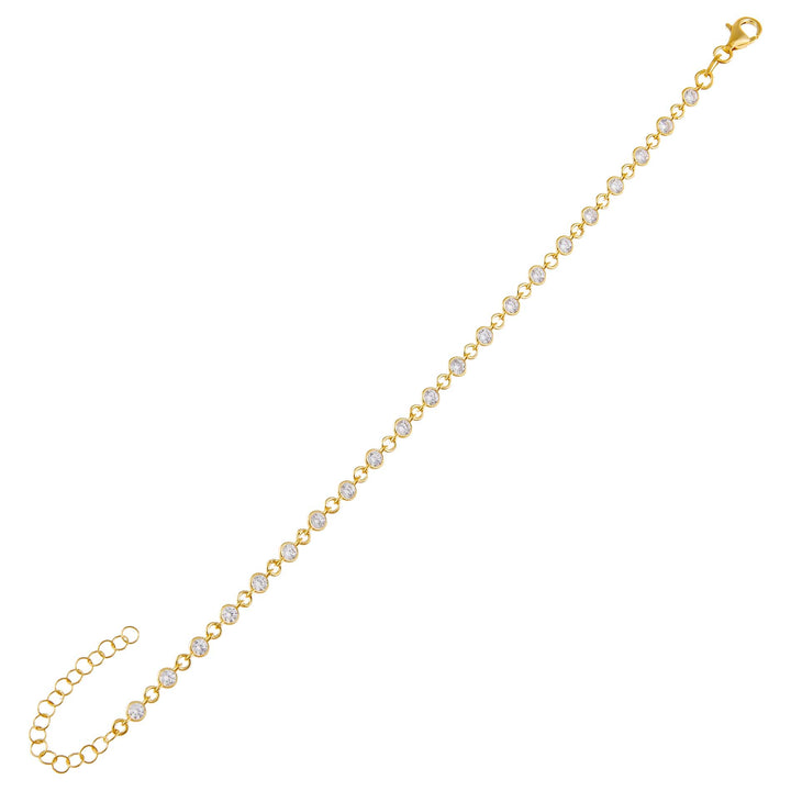 Gold CZ Multi Bezel Bracelet - Adina Eden's Jewels