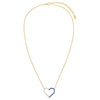  CZ Colored Two Tone Open Heart Necklace - Adina Eden's Jewels