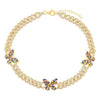 Multi-Color Pavé Rainbow Butterfly Chain Link Anklet - Adina Eden's Jewels