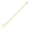 Gold Super Flat Figaro Bracelet - Adina Eden's Jewels
