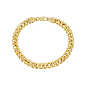 Gold Medium Cuban Link Bracelet - Adina Eden's Jewels
